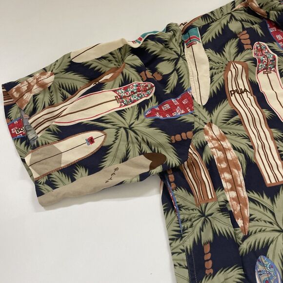 VINTAGE Reyn Spooner Hawaiian Traditionals Shirt‎ Size Medium Surf Boards Beachy - Picture 3 of 9